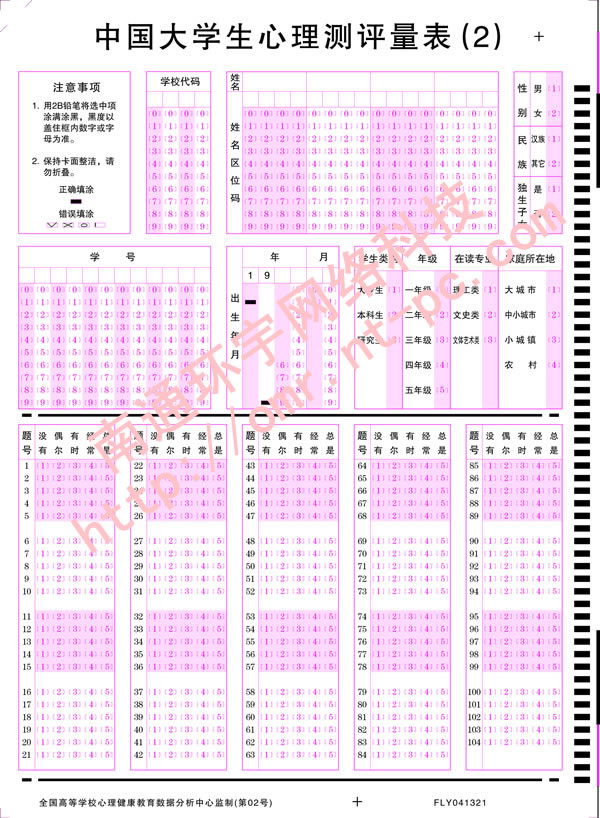 中国大学生心理测评量表（1）.